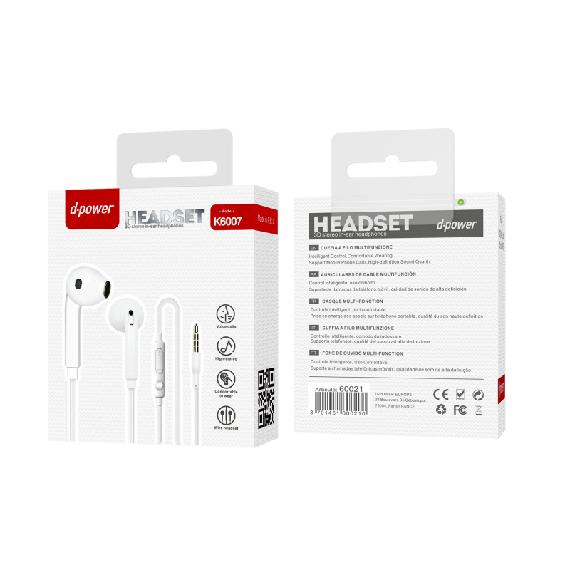 Ecouteur S6 - Blanc Ecouteur S6 - Blanc